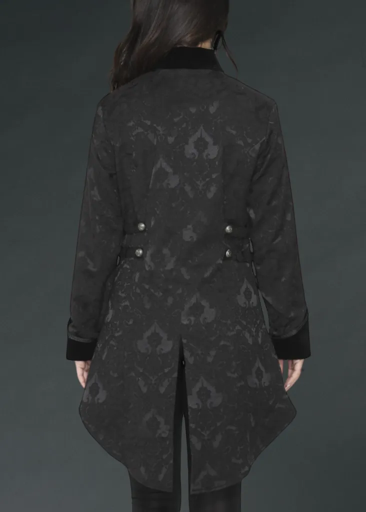 Black Pearl Pirate Brocade Victorian Coat