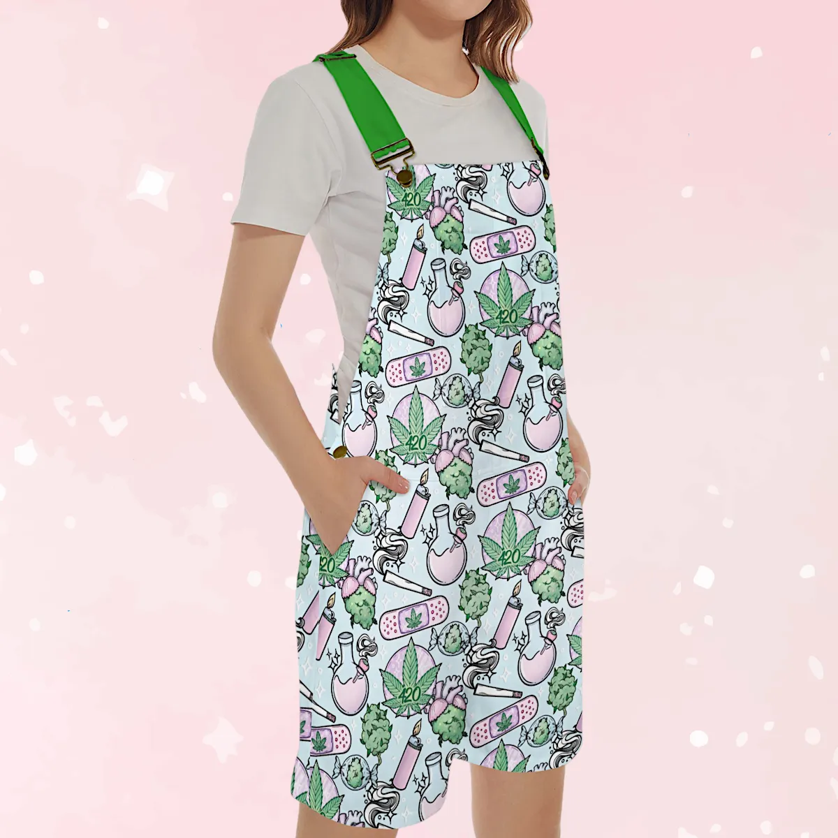 Blue Cannabis Unisex Huggeralls