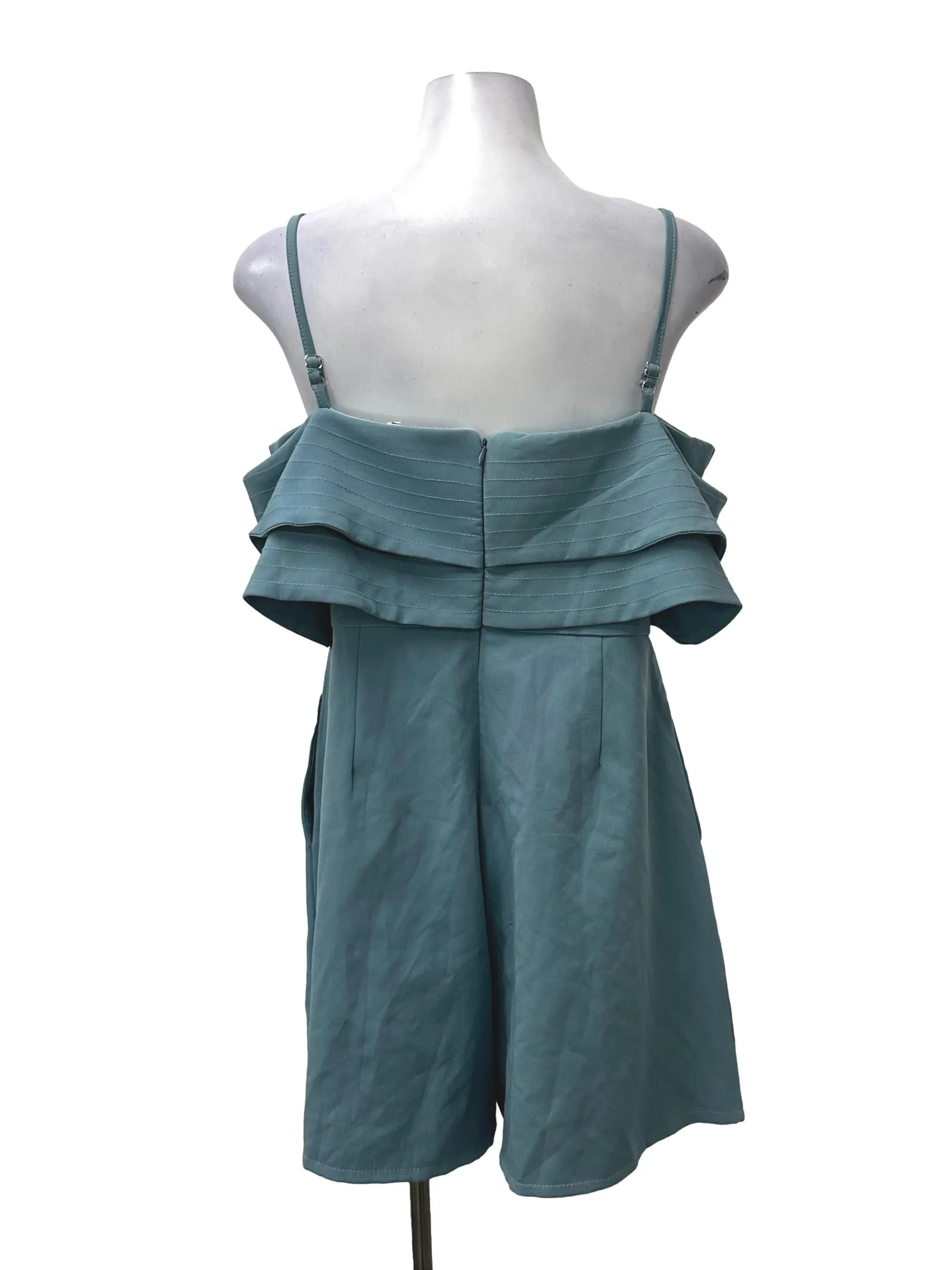 Blue Layered Sleeveless Romper