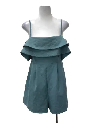Blue Layered Sleeveless Romper