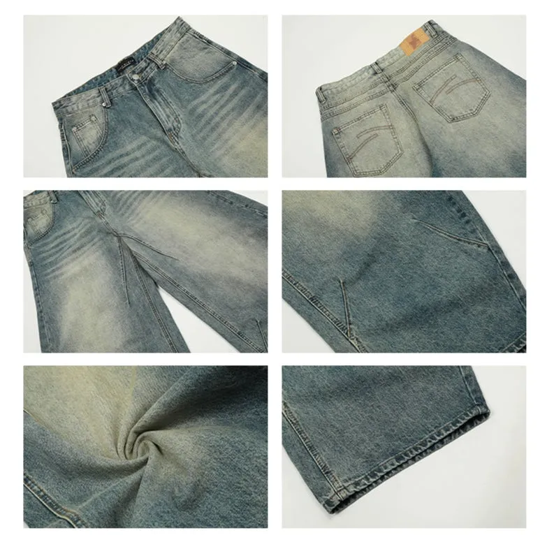Blue Wide-leg Jeans