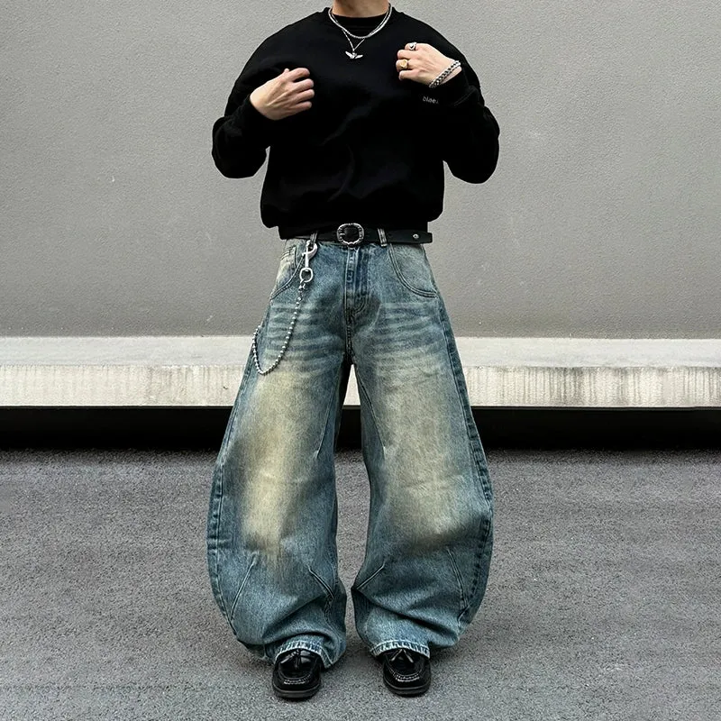 Blue Wide-leg Jeans