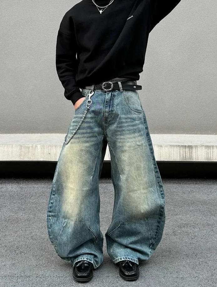 Blue Wide-leg Jeans