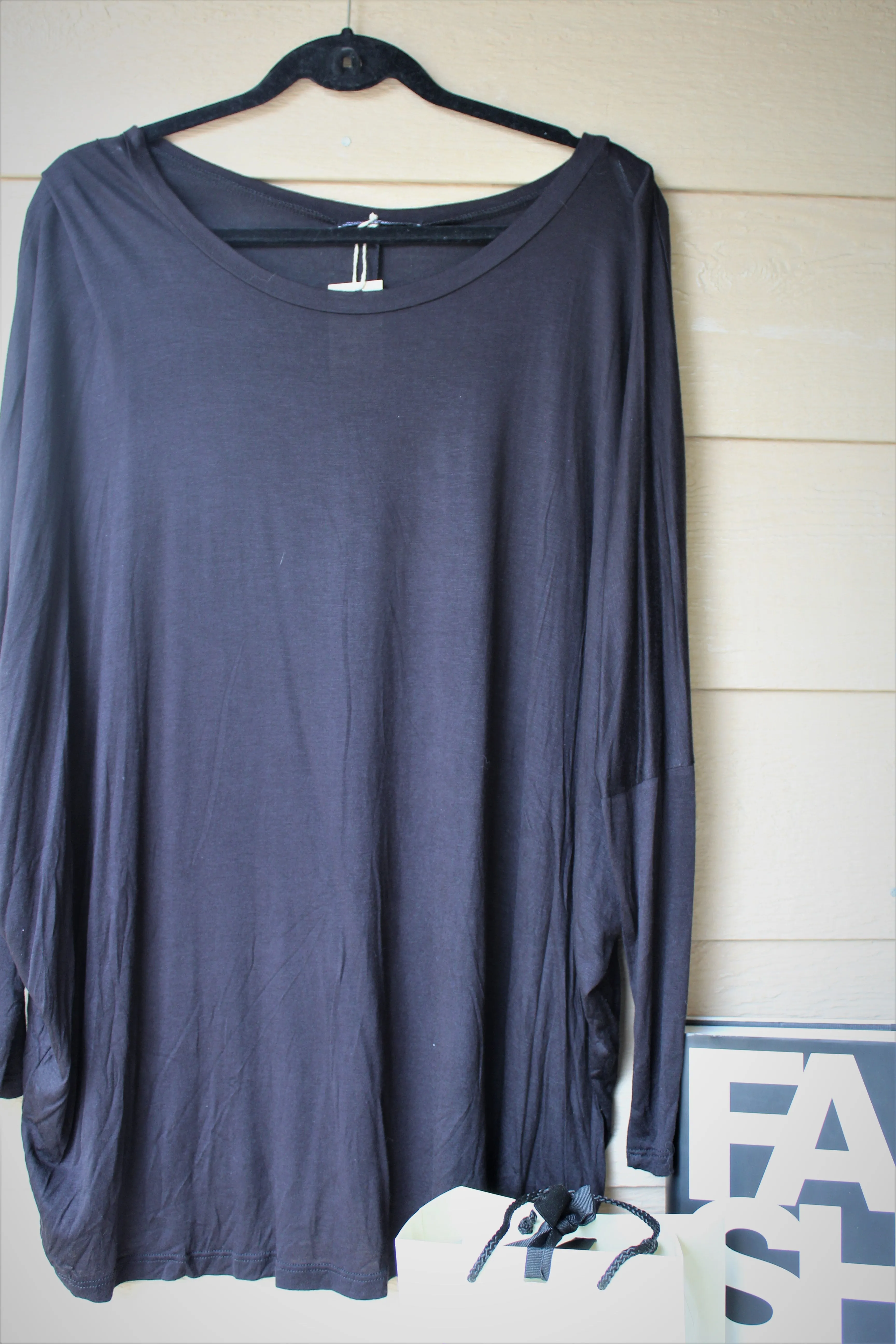 Boxy Long Sleeve Jersey Top