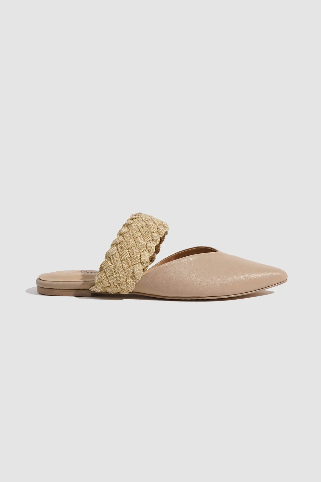 Braided Strap Pointed Toe Mules