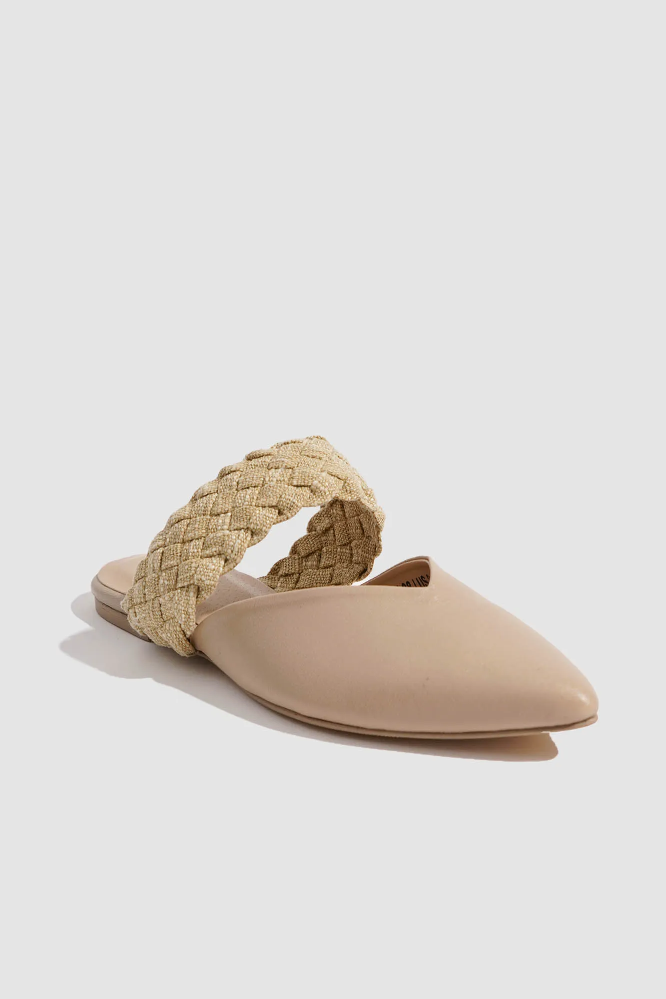 Braided Strap Pointed Toe Mules