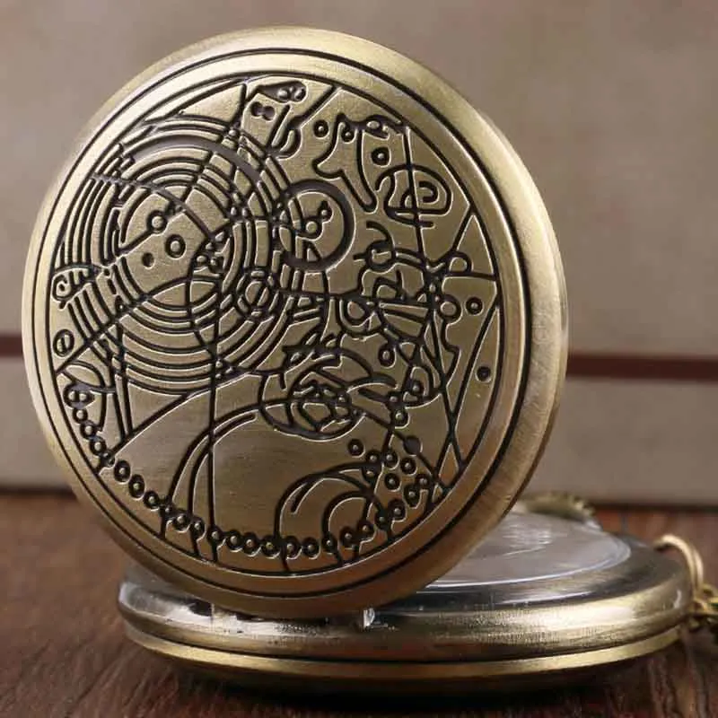 Bronze Vintage Hand Wind With Keychain Steampunk Mechanical Pocket Watch