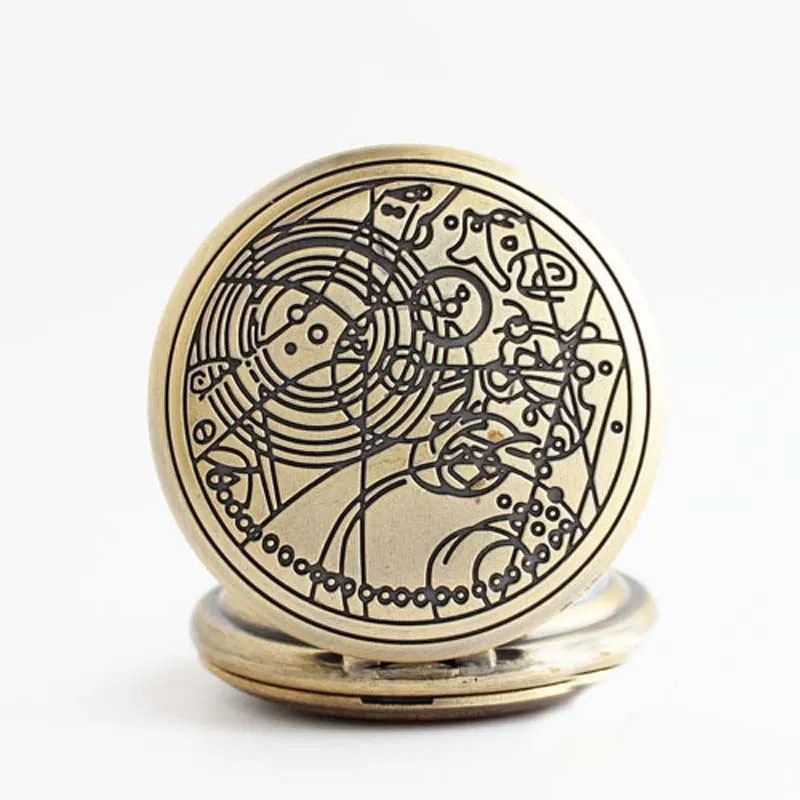 Bronze Vintage Hand Wind With Keychain Steampunk Mechanical Pocket Watch