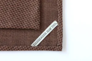Brown Cross Pattern Pocket Square