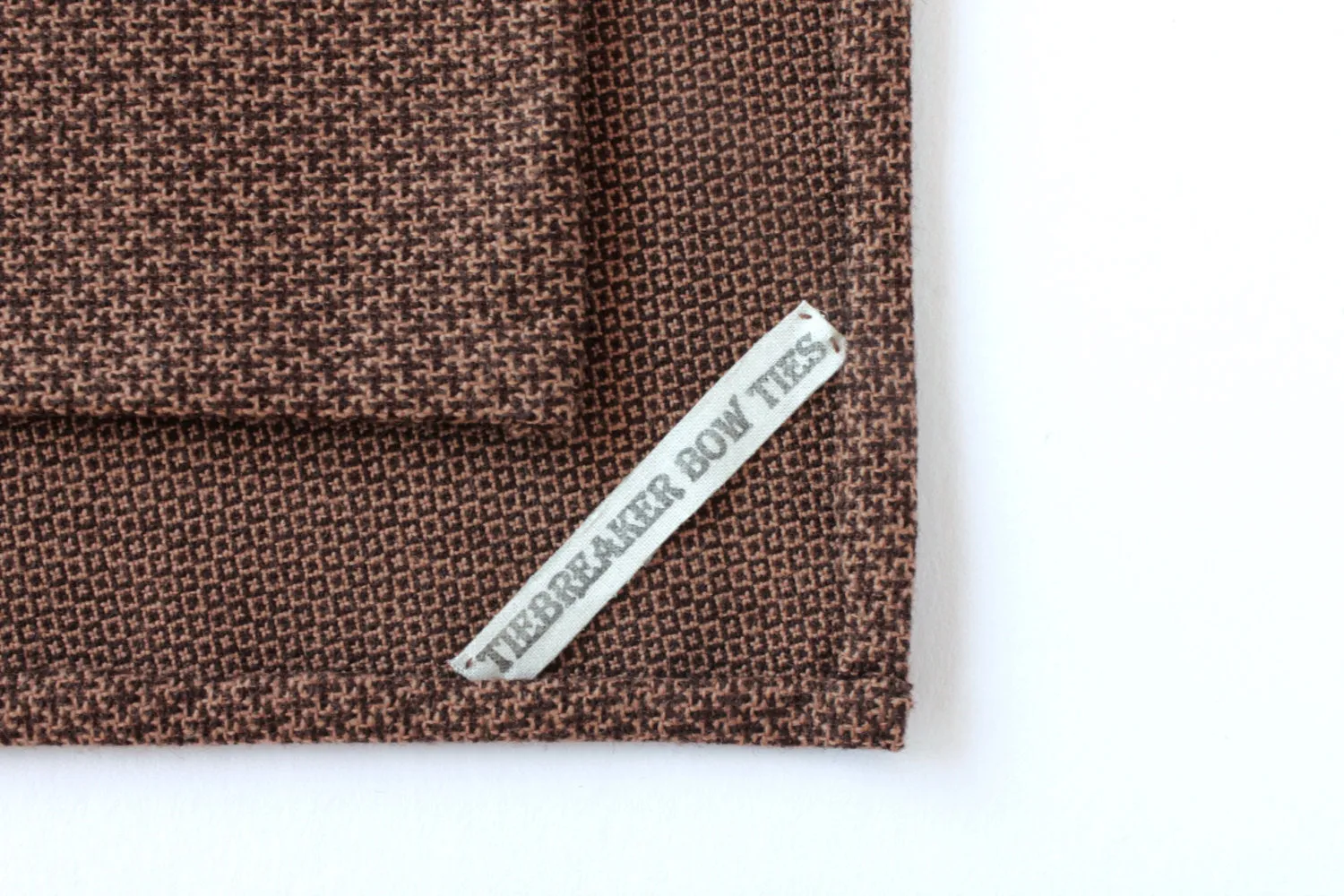 Brown Cross Pattern Pocket Square