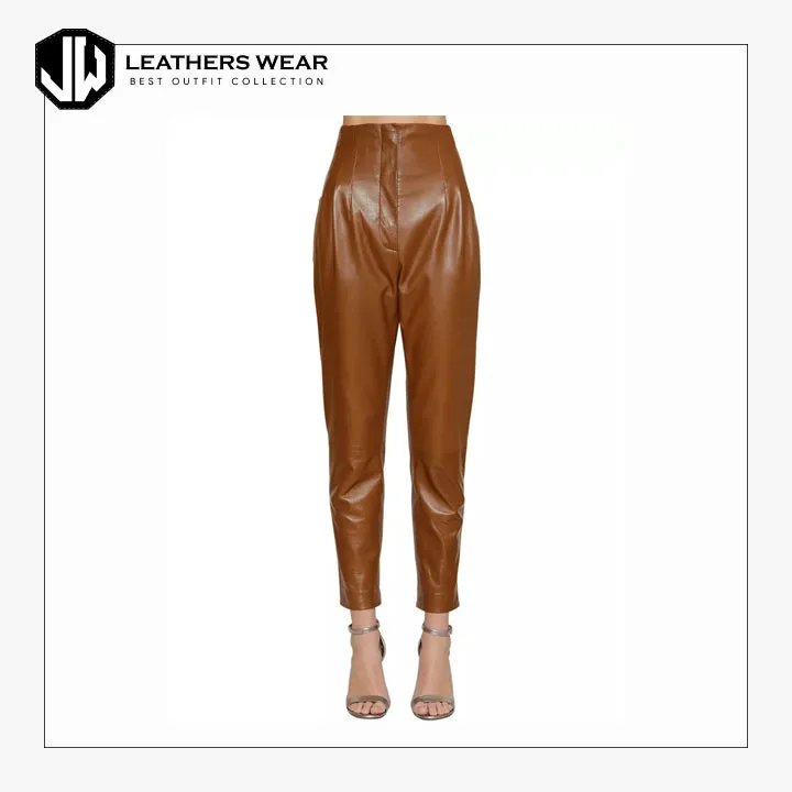 Brown Leather Pants Outfit