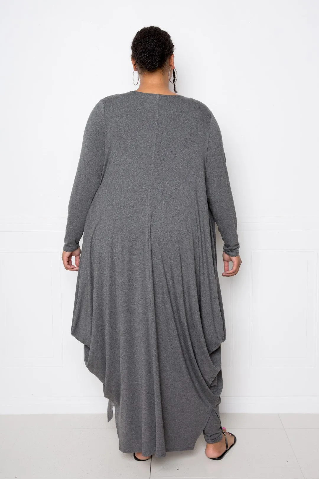 Bubbled Hem Waterfall Cardigan