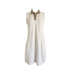 Burberry White Pocket Tank Dress