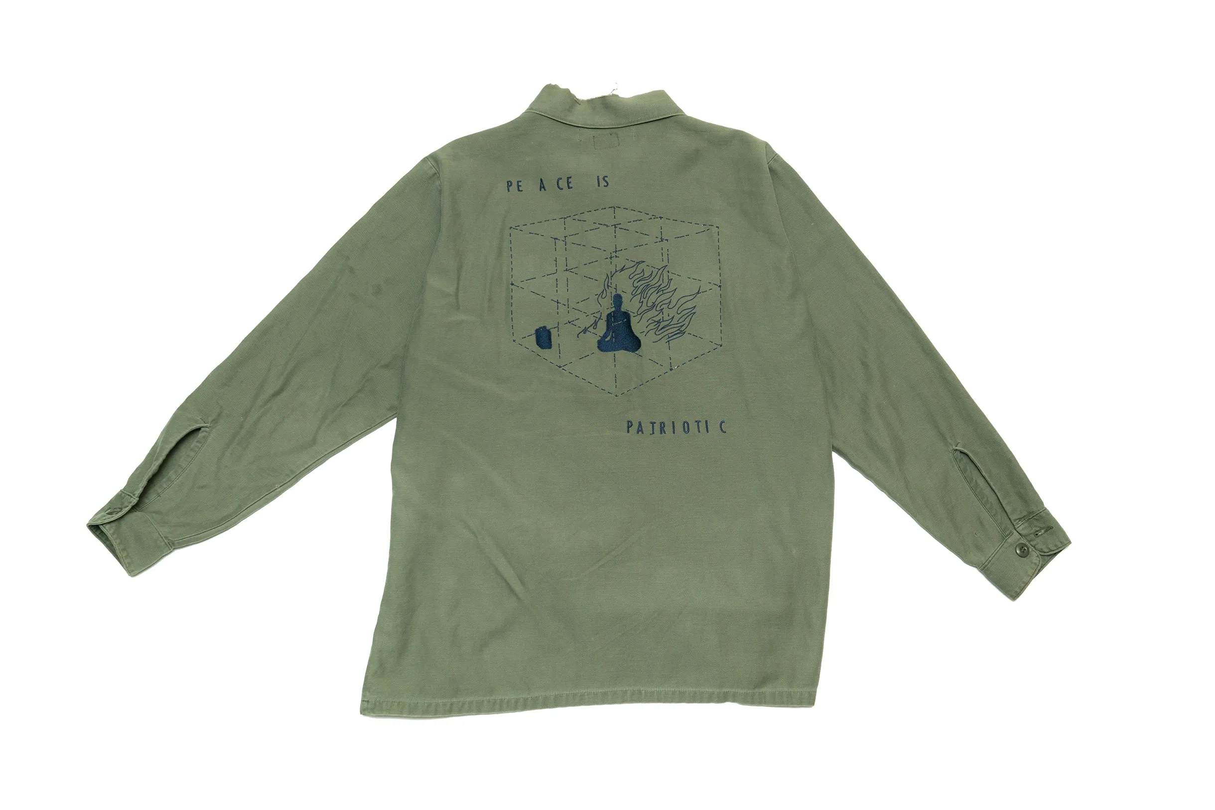 BURNING MONK 1960s Military Jacket