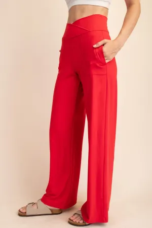 Butter Soft V Waist Wide Pant