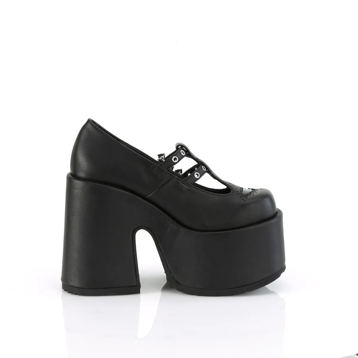 CAMEL-55  Black Vegan Leather