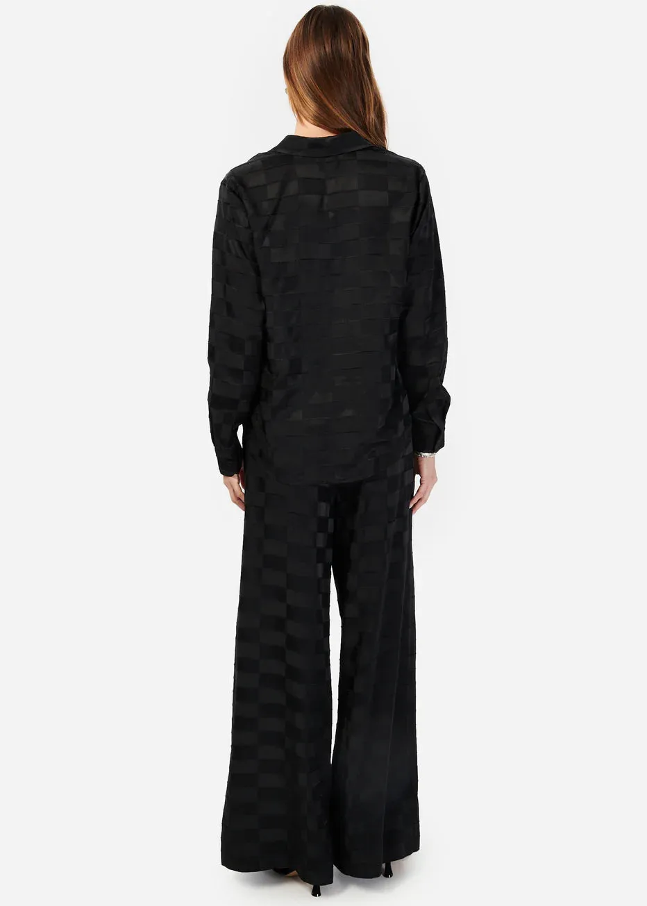 Cami NYC Medina Burnout Wide Leg Pant in Black