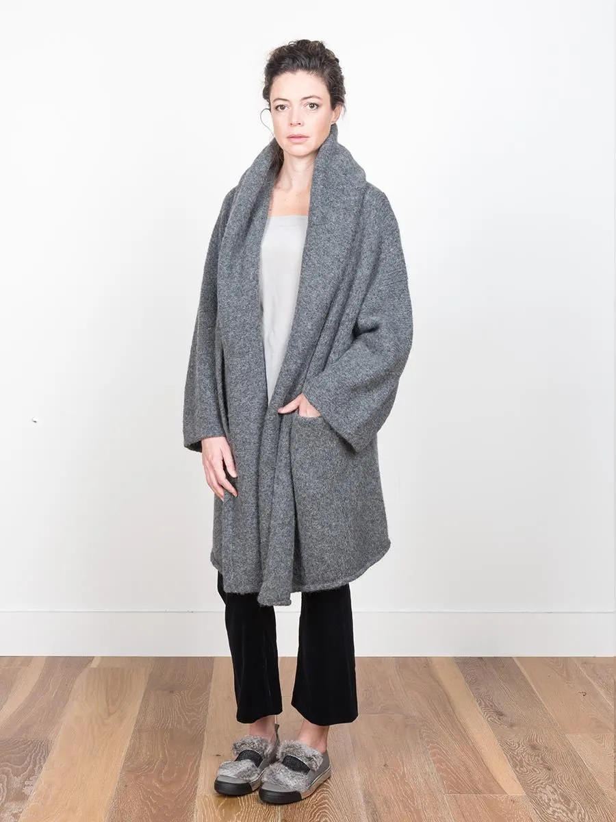 capote coat - charcoal