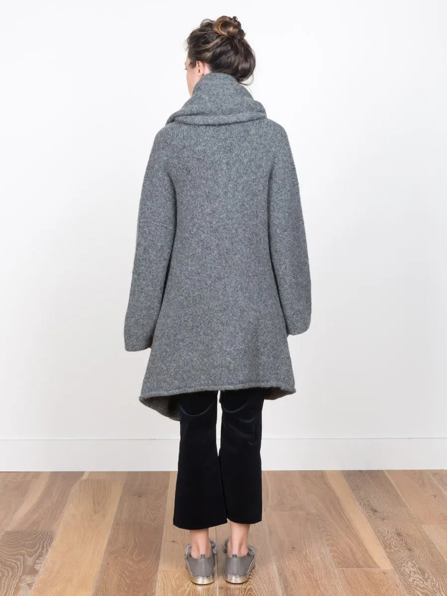 capote coat - charcoal