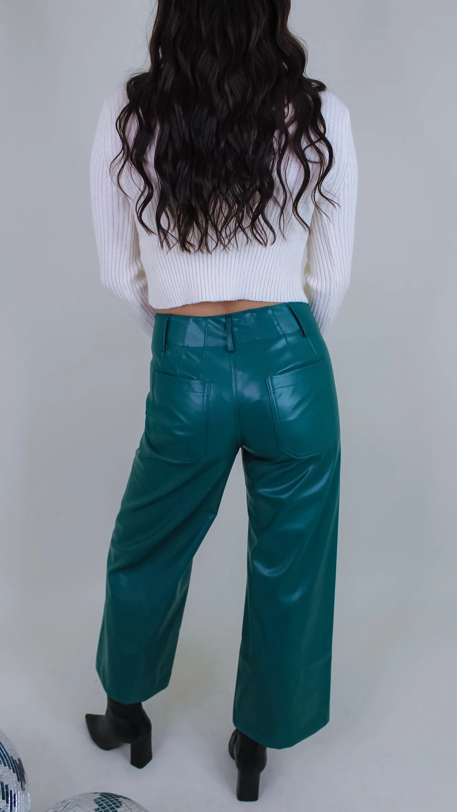 Capricorn Green Leather Pants