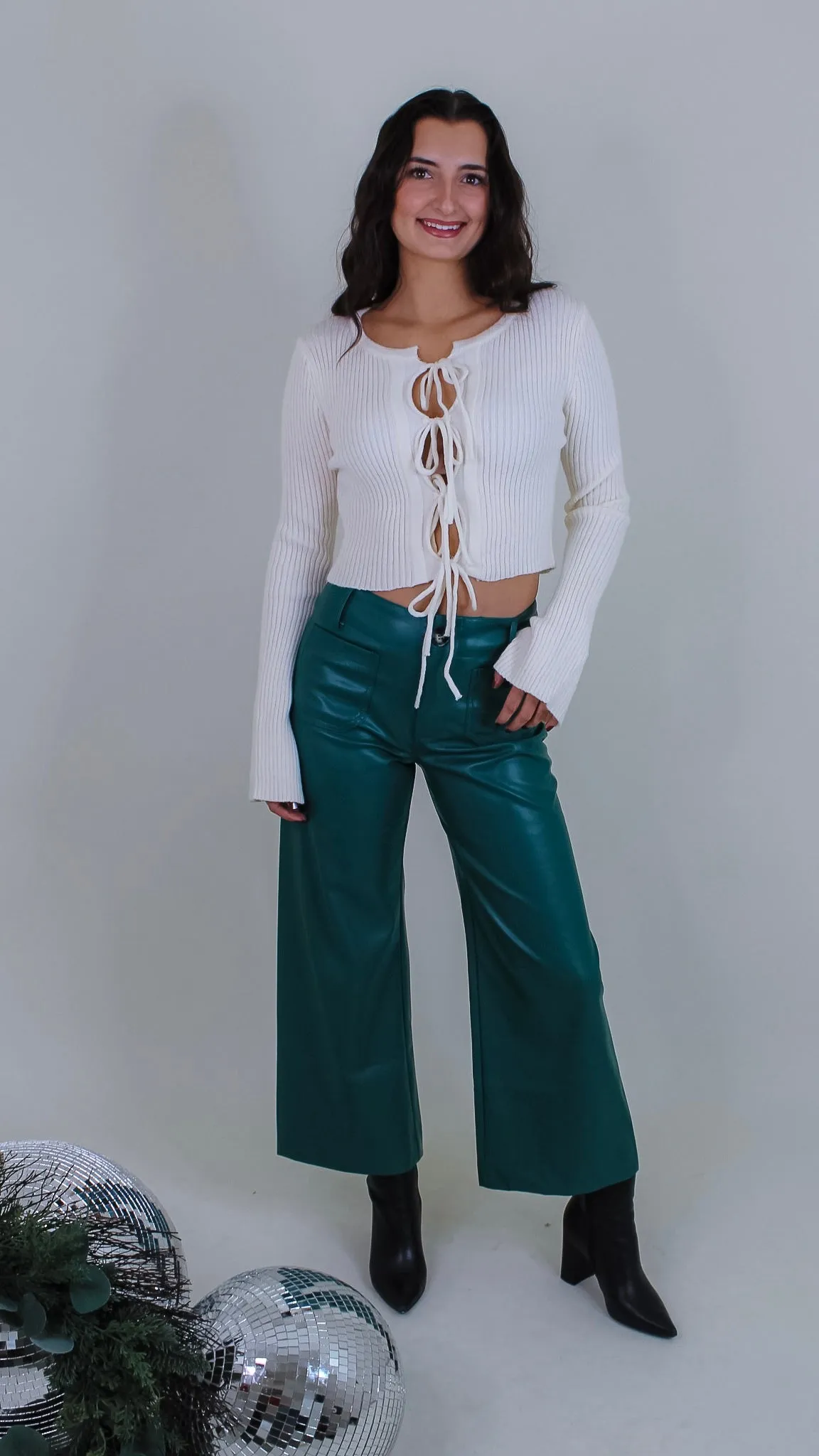 Capricorn Green Leather Pants