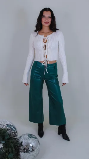 Capricorn Green Leather Pants