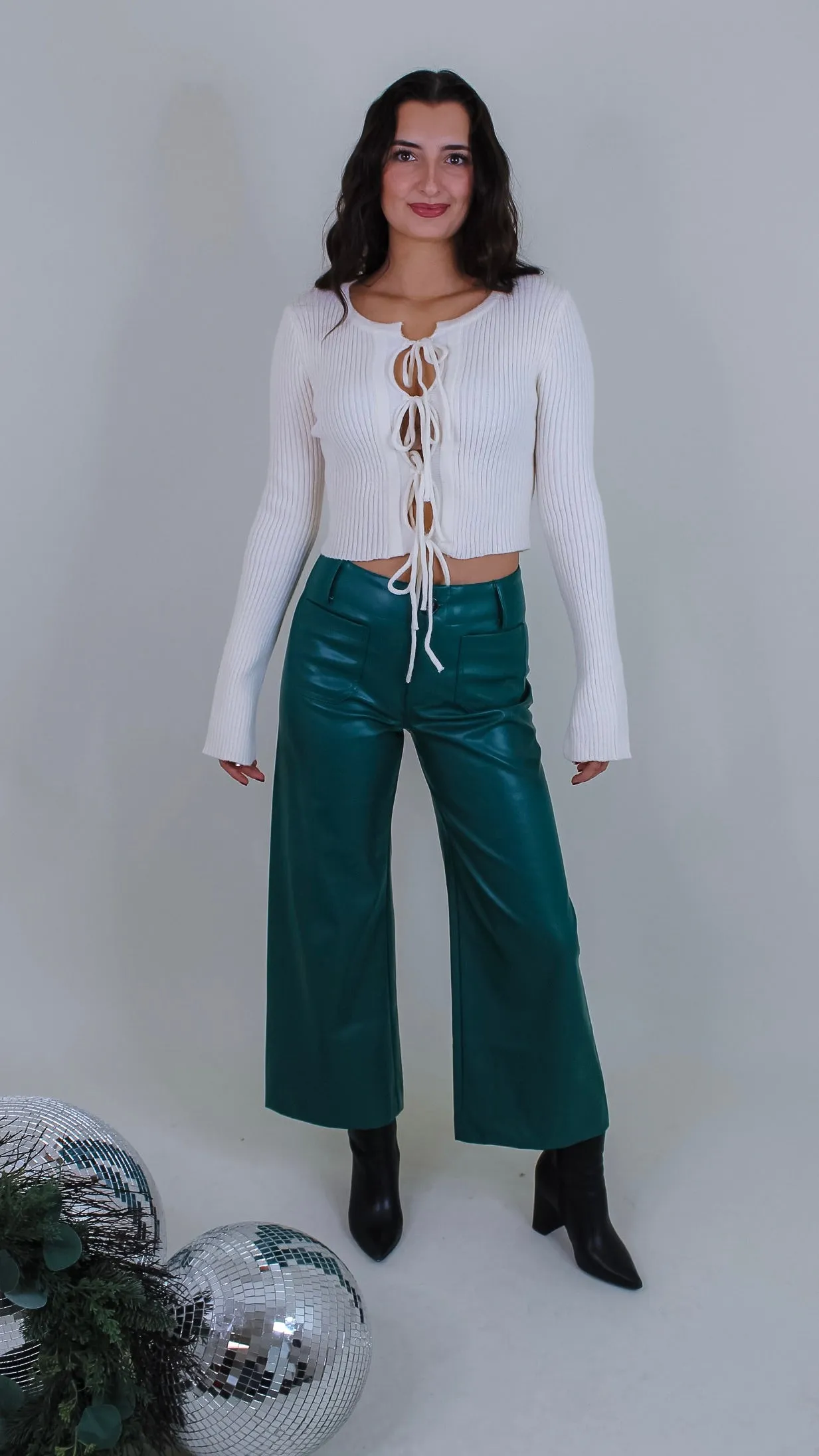 Capricorn Green Leather Pants