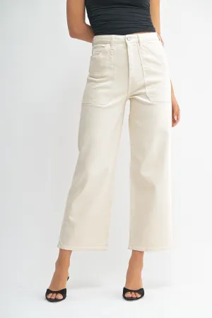 Cargo Pocket Wide Leg Jeans