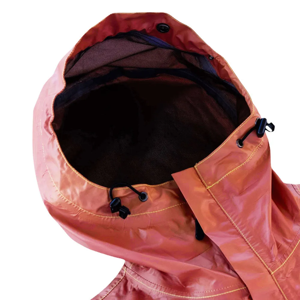 Carpet Company 'Thermal' Rain Jacket (Brown / Yellow)