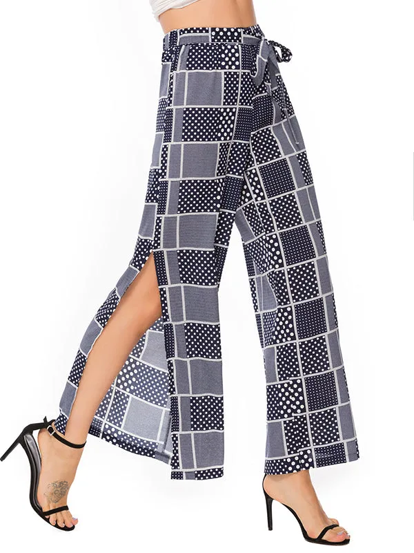Casual Printed Wide Leg Pants