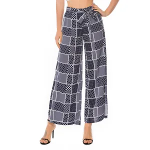 Casual Printed Wide Leg Pants