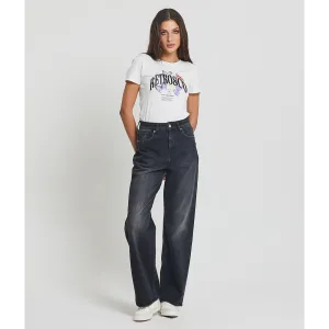 Charcoal Wide Leg Baggy Jeans