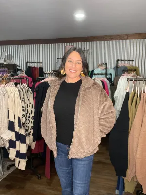 Chic Comfort Faux Fur Zip-Up Jacket