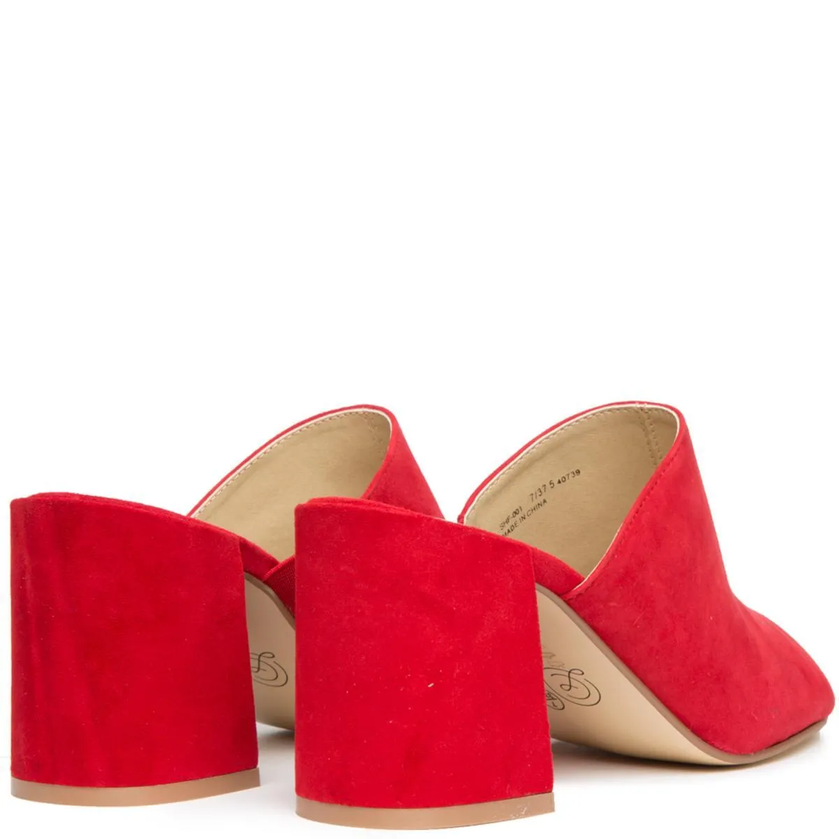 Chinese Laundry Sammy Red Heeled Slide Sandals