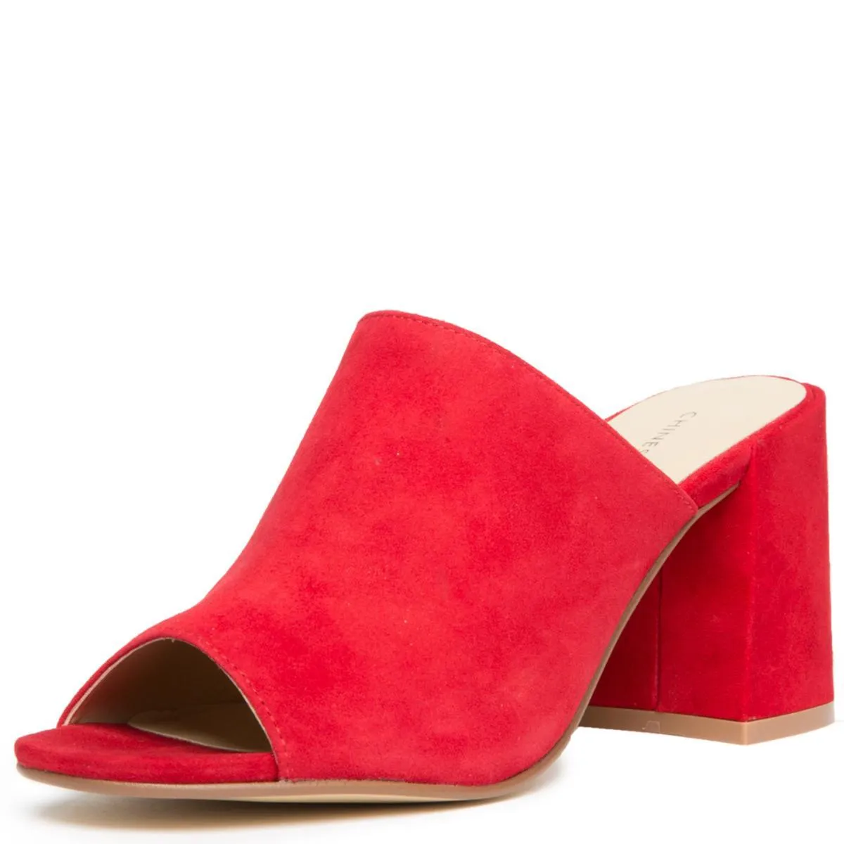 Chinese Laundry Sammy Red Heeled Slide Sandals