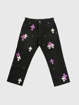 Chrome Hearts Cross Patch Carpenter Pants