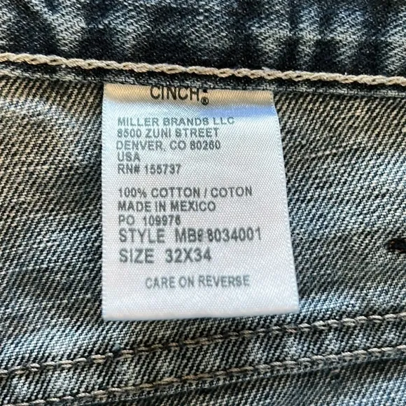 Cinch cowboy boot cut jeans size 32x34
