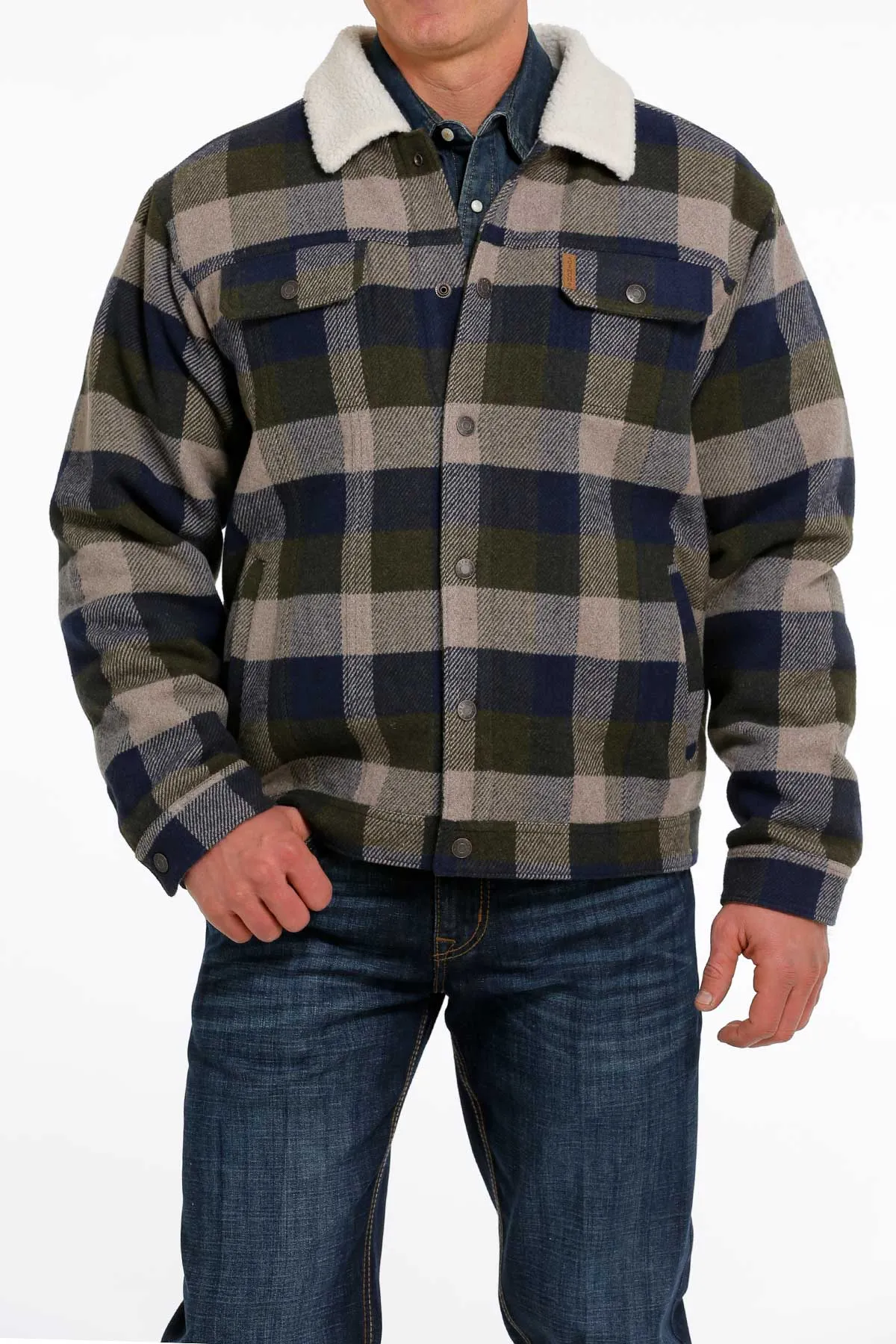 Cinch Men's Navy Wooly Trucker Jacket
