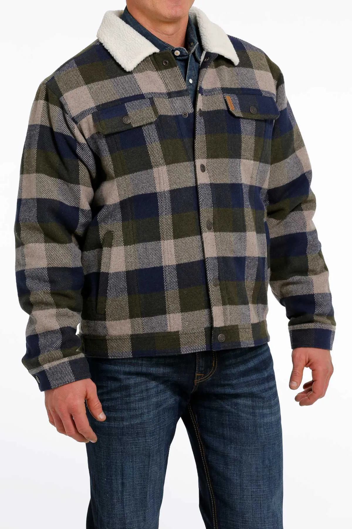Cinch Men's Navy Wooly Trucker Jacket