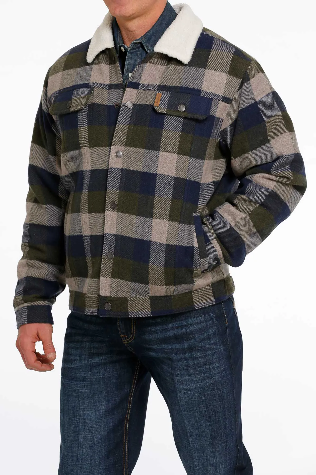 Cinch Men's Navy Wooly Trucker Jacket