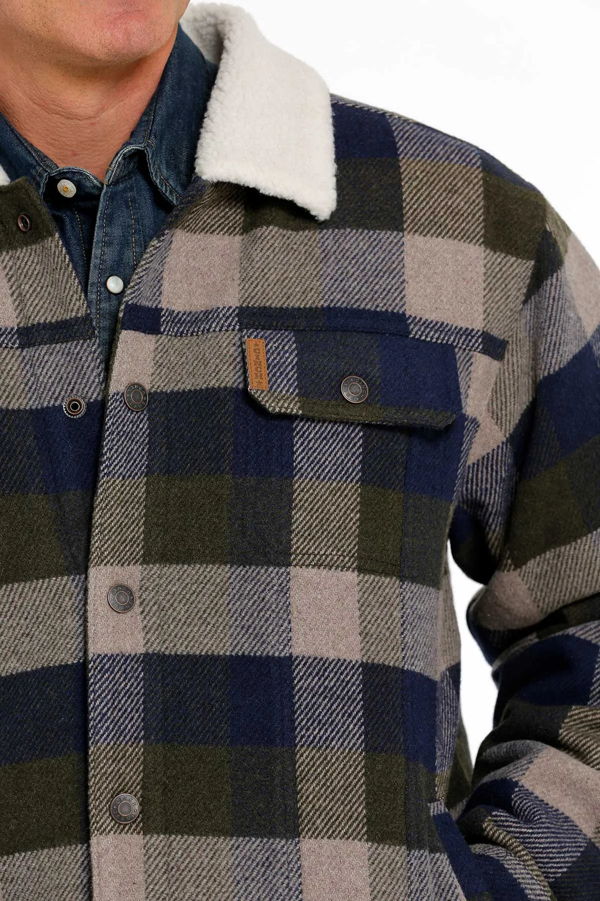 Cinch Men's Navy Wooly Trucker Jacket
