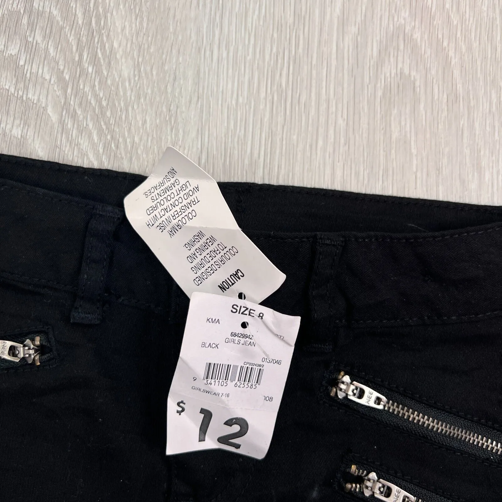 Clothing & Co Girls Black Jeans Size 8 (New)