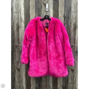 Coat Faux Fur & Sherpa By Pretty Little Thing In Pink, Size: S
