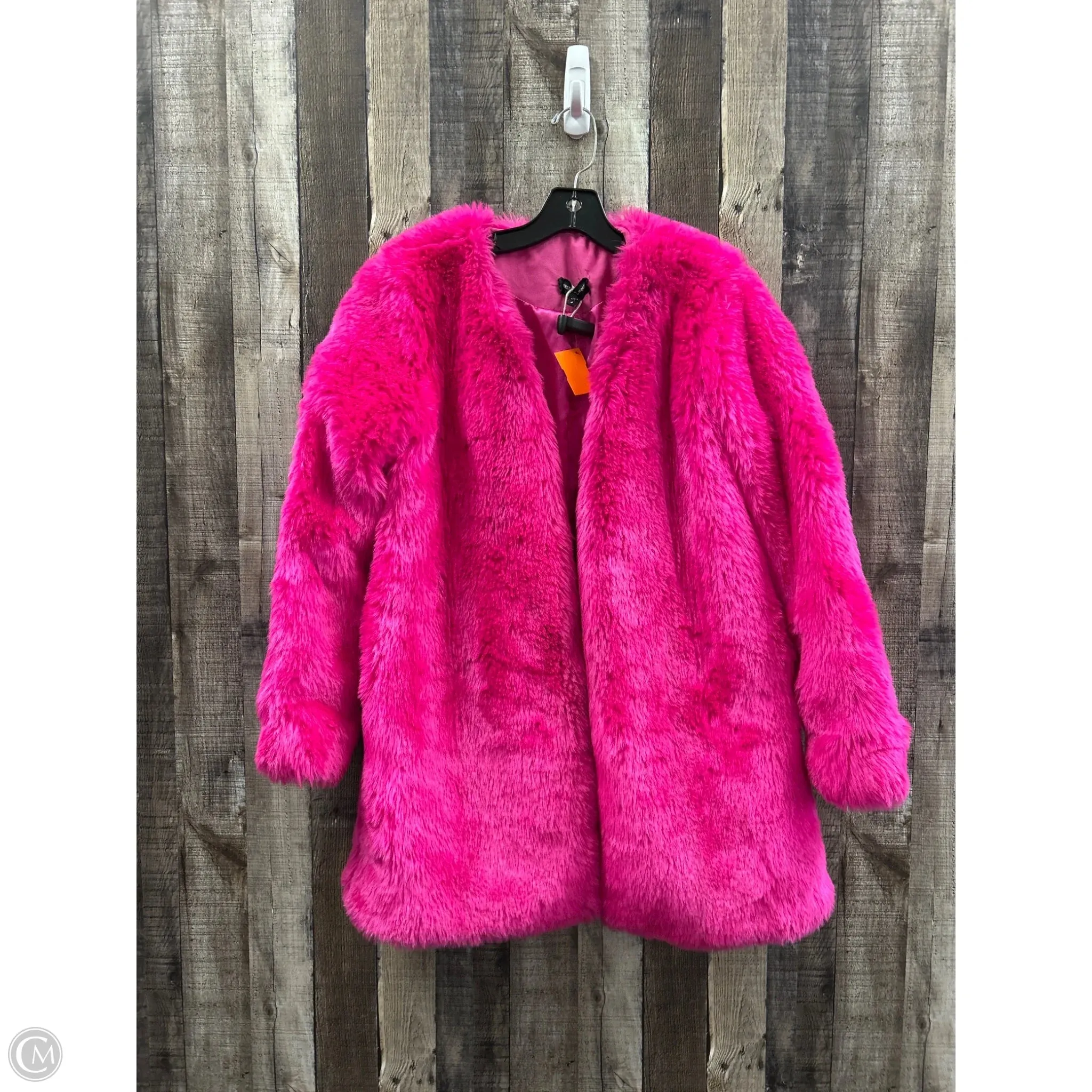 Coat Faux Fur & Sherpa By Pretty Little Thing In Pink, Size: S
