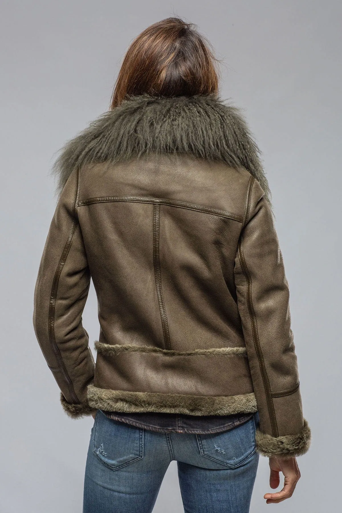 Colette Aviator Shearling In Military