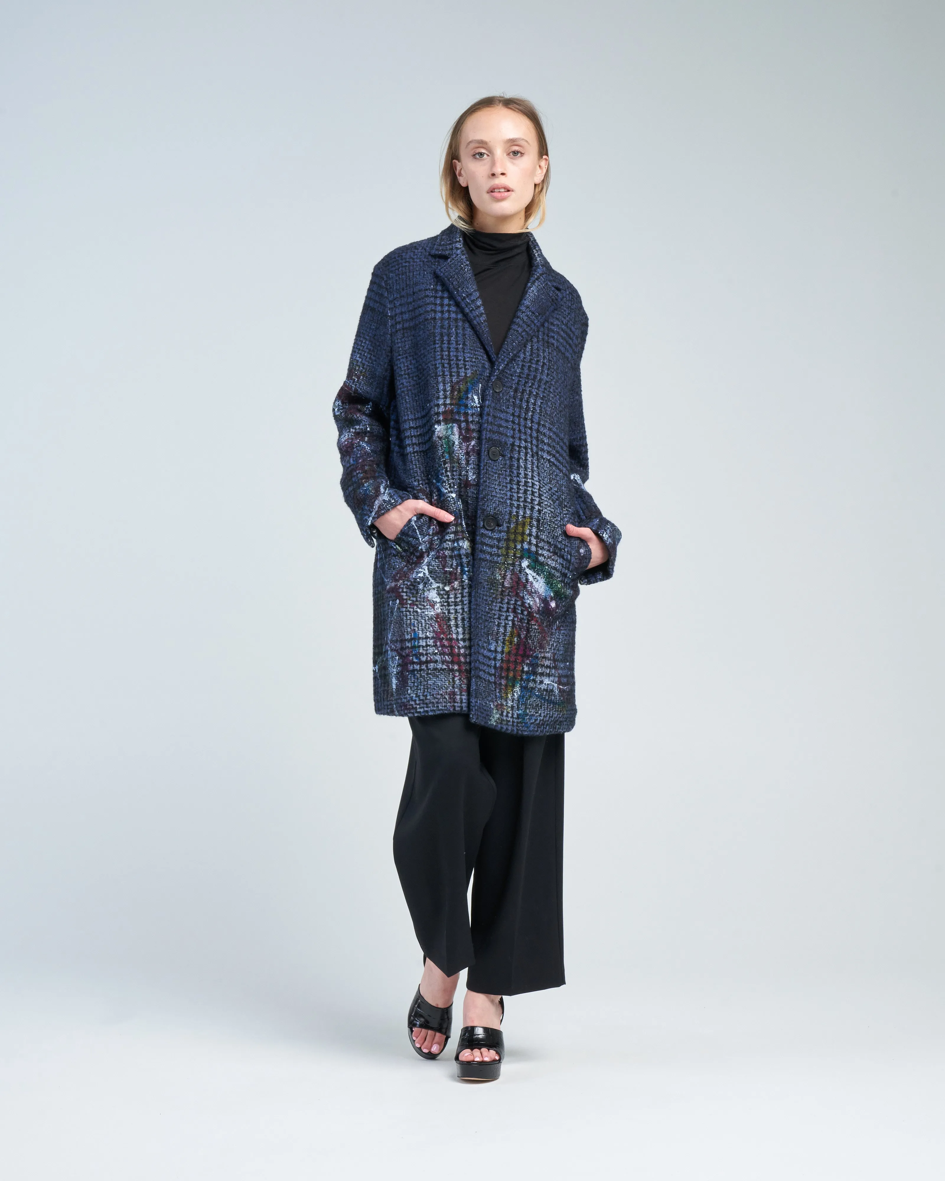 colorful splashes prince of wales rever coat