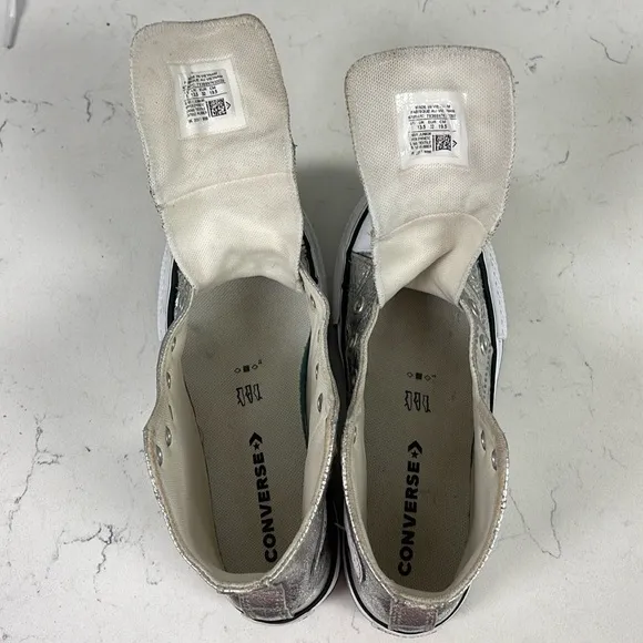Converse Chuck Taylor All Star Platform High Digital Powder Silver 670547C Sz 1