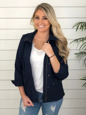 Cool Days Utility Jacket - Navy