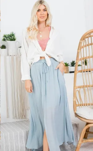 Cora boho skirt in Misty Blue * on sale