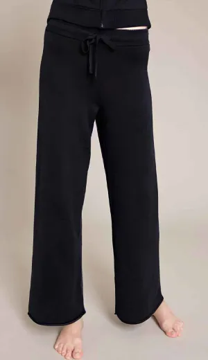Cotton Cashmere Terry Stitch Wide Leg Pant